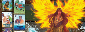 maui powerful character illustration emanating energy to show how dramatic and fantastic Maui brand elements can be