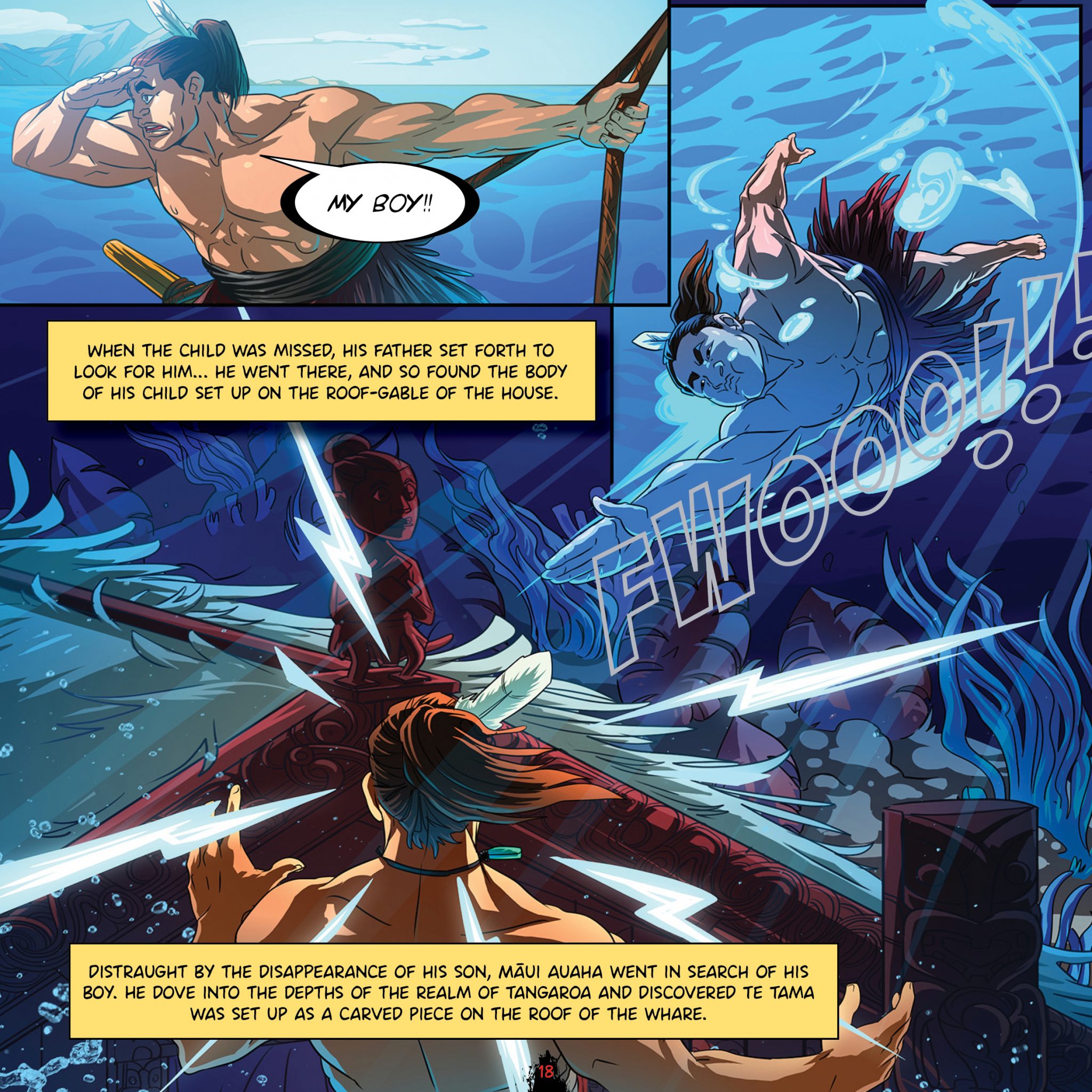 Tangaroa A Roto Tangaroa: Origins of Whakairo Māori Graphic Novel - Maui Studios Aotearoa
